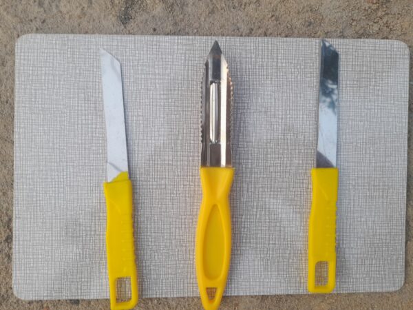 3in1 Multipurpose Stainless Steel Classic Kitchen Knife Set of 3 - Image 2