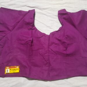 Classic Purple Cotton Saree Blouse