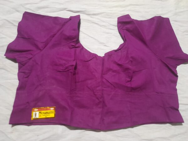 Classic Purple Cotton Saree Blouse