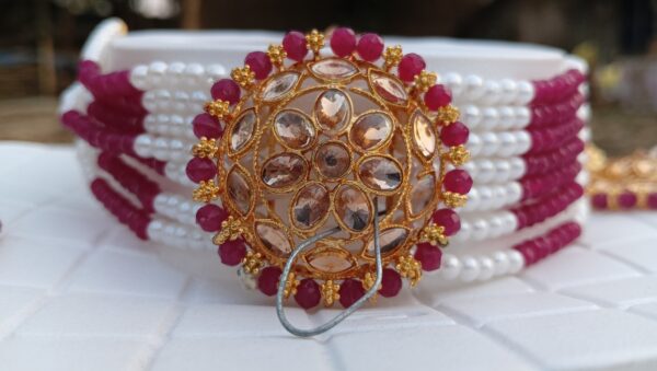 Rose Glow Kundan Choker - Image 2