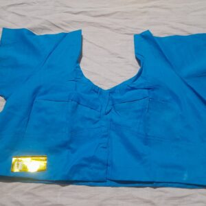 Classic Sky Blue Cotton Saree Blouse