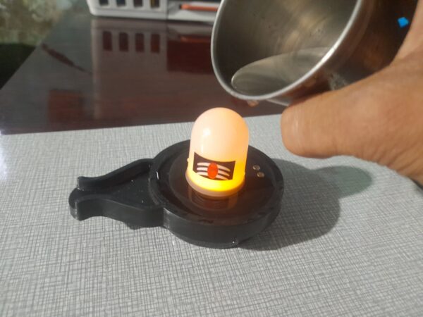 Water Sensor LED Shivling Idol for Pooja & Festivals - Image 3