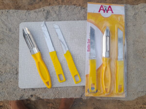 3in1 Multipurpose Stainless Steel Classic Kitchen Knife Set of 3