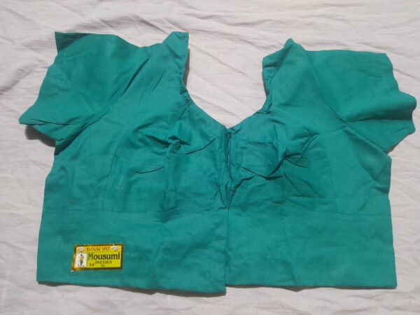 Fresh Light Green Cotton Saree Blouse