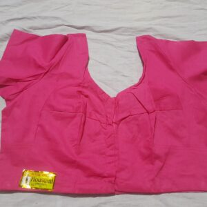 Elegant Pink Cotton Saree Blouse