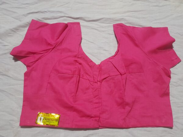 Elegant Pink Cotton Saree Blouse