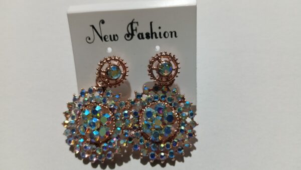 Colourful Stone Plated Earrings