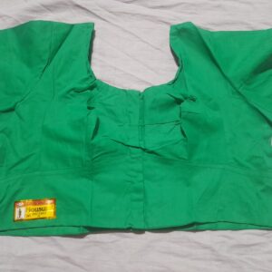 Elegant Green Cotton Saree Blouse