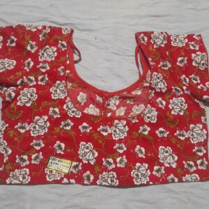 Floral Back-Tie Red Printed Blouse – Tuli Dresses