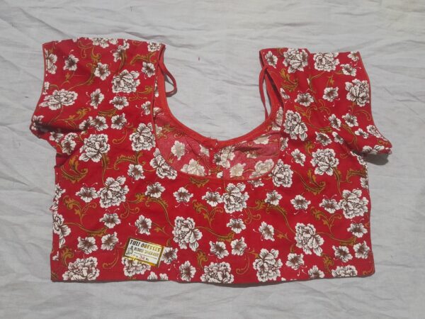Floral Back-Tie Red Printed Blouse – Tuli Dresses