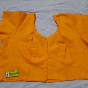 Radiant Yellow Cotton Saree Blouse