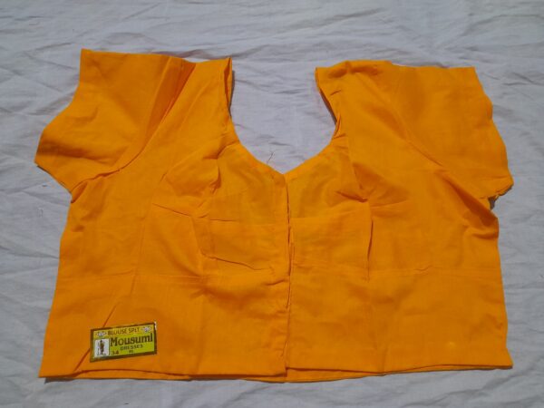 Radiant Yellow Cotton Saree Blouse